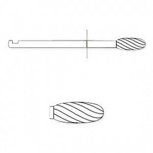 Medline ReNewal Reprocessed Stryker Bits, Burrs & Blades - 1607-2-35 @OSTEOTOMY EGG BURR, 10 FLT SS - 1607235RH