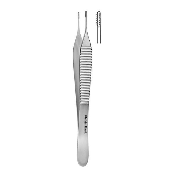 Miltex-Integra Miltex Forcep Tissue Adson Meister-Hand 4-3/4" Straight 7x7 Sd-Tth SS Ea