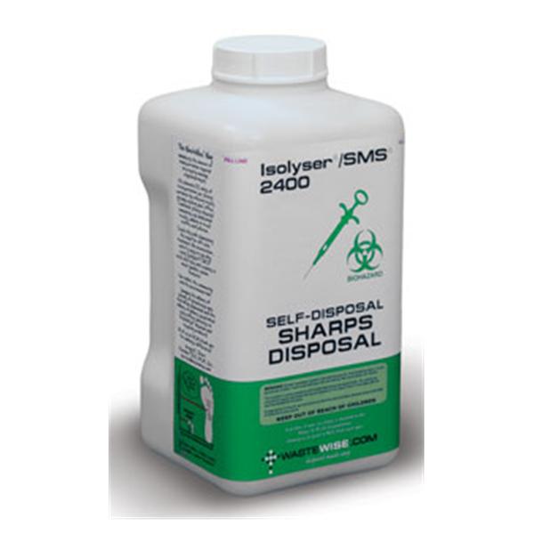 WCM Container Sharps Isolyser/SMS 3.3L White Ea, 6 EA/CA (SMS2400)