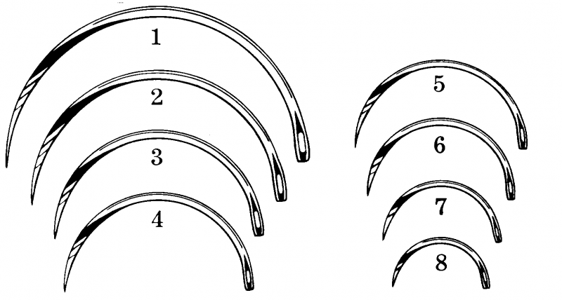 Anchor Products Martin Uterine Suture Needles - Martin Uterine Needle, Reverse Cutting, 1/2 Circle, Disposable, Size 6 -1/2 - 1860-6DG