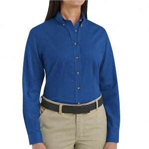 Vf Workwear-Div / Vf Imagewear (W) Ladies Long Sleeve Twill Work Shirts - Women's Long-Sleeve Meridian Performance Twill Shirt, 65% Polyester/35% Cotton, Royal Blue, Size M - 1T11RBM