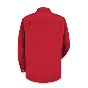 Vf Workwear-Div / Vf Imagewear (W) Men's Twill Long Sleeve Work Shirts - Men's Long Sleeve Work Shirt, Twill, 65% Polyester/35% Cotton, One Pocket, Red, Size 4XL - 1T12RD4XL