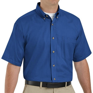 Vf Workwear-Div / Vf Imagewear (W) Men's Twill Short Sleeve Work Shirts - Men's Twill Short Sleeve Shirt, Single Pocket, 65/35, Royal Blue, Size 3XL - 1T22RB3XL