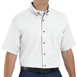 Vf Workwear-Div / Vf Imagewear (W) Men's Twill Short Sleeve Work Shirts - Men's Twill Short Sleeve Shirt, Single Pocket, 65/35, White, Size M - 1T22WHM