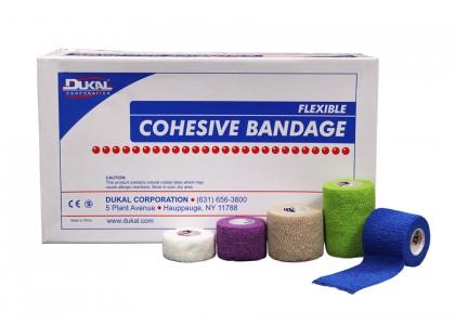 Dukal Corporation Cohesive Bandages - Sterile Flexible Fabric Adhesive Bandages, 7/8" Spot - OVKXD