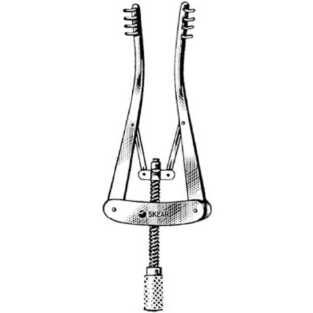 Sklar Alm Self-Retaining Retractor - Orthopedic Alm Self-Retaining Retractor, Sharp, 4 x 4 Teeth, 4" - 60-6342