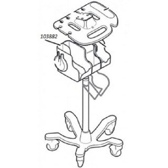 WelchAllyn Mobile Stand 4800 Series Accessory - Left-Side Bin for 4800 Series Mobile Stand - 103882