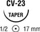 Medtronic USA Premium Reverse Cutting Absorbable Suture - Plain Gut Absorbable Suture, Taper Point, 1/2 Circle, CV-23, 17mm, 30" L, Size 4-0 - UG-207