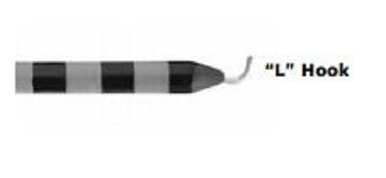 Conmed Gray Laparoscopic Electrodes - Laparoscopic Electrode, L-Hook Blade, Sterile, 32 cm, 4 mm Pin - 60-5163-004