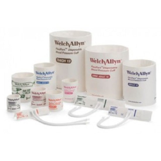 Welch Allyn Neonatal Soft Disposable Cuffs with Male Luer Slips - CUFF, BP, NEONATE#1, 3.4-6.3CM - 39190