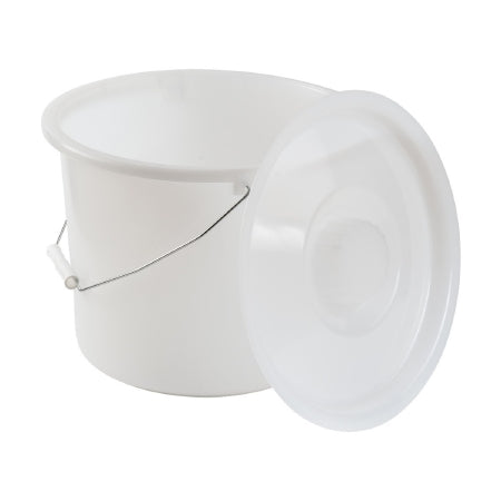 Briggs Healthcare Commodes - Commode Pail with Handle and Lid, Plastic, 12-qt. - 520-1210-1900