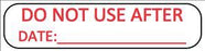 United Ad Label Co Defective Do Not Use Labels - "Do Not Use After" Label, 1-5/8" x 3/8", 1, 000/Roll - ULRXA1207