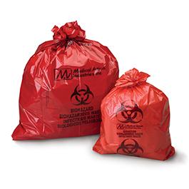 Inteplast Biohazard Bags - Biohazard Bag, Red, 1.2 mL, 38" x 45" - R172M