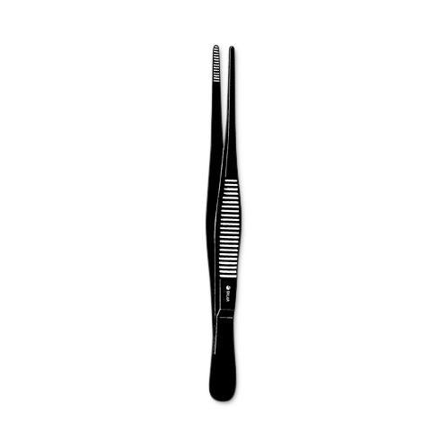 Sklar Sklar Black Dressing Forceps - Reusable Nonsterile Serrated Dressing Forceps, Black, 4.5" - 90-1063