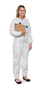 Uline Tyvek Elastic Coveralls - DuPont Tyvek Elastic Coverall Bulk Pack, Size XL - S-13894B-X