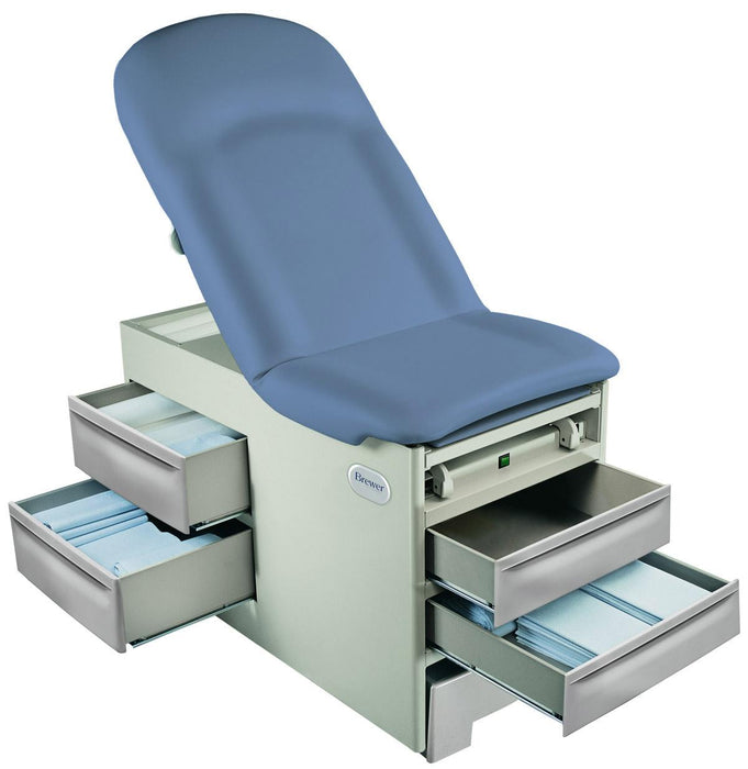 Brewer Basic Exam Table - Manual Exam Table, 325 lb. Weight Capacity, Sapphire - 4000-31-R