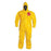 DuPont Tychem 2000 Coveralls - Tychem 2000 Zipper Front Coverall with Hood, Elastic Wrist and Ankle, Storm Flap, Yellow, Size 5XL, Bulk Packed - QC127SYL5X001200