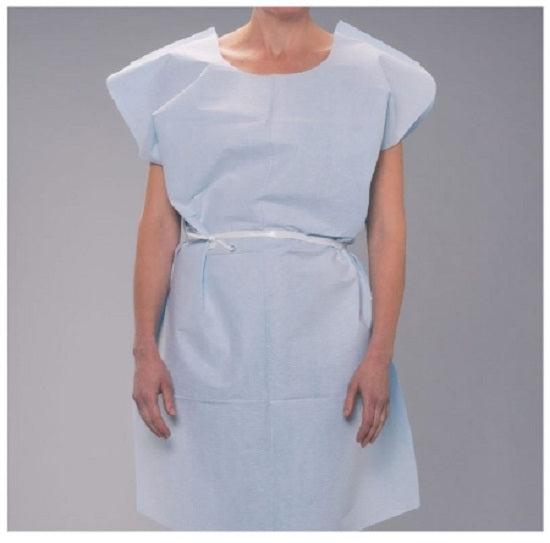 TIDI Exam Gowns - Exam Gown, Pediatric, Front and Back Opening, Blue - 980830