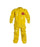 DuPont Tychem 9000 Coveralls - Tychem 9000 Zipper Front Coverall with Elastic Wrist and Ankle, Storm Flap, Yellow, Size 4XL, Bulk Packed - BR125TYL4X000200