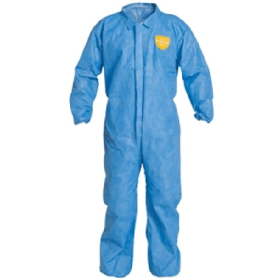 DuPont ProShield NexGen« Coveralls- Series 125 - ProShield Basic Coveralls with Elastic Wrists and Ankles, Blue, Size L - PB125SBULG002500