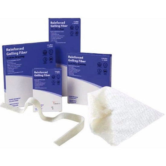 Cardinal Health Reinforced Gelling Fiber +Ag Dressings - Reinforced Gelling Fiber Dressing, 2" x 2" - RGFB22