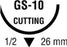 Medtronic Undyed Polysorb Sutures - Polysorb Suture, 1/0, 30", Undyed, GS-10 - CL-867