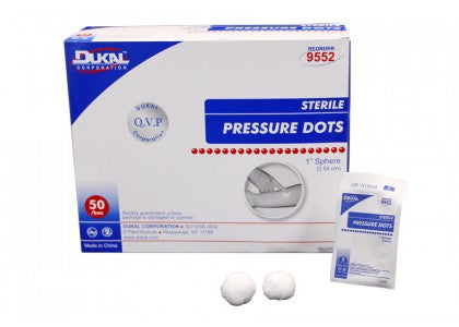 Dukal Pressure Dots - Cotton Pressure Dots, 1'' - 9552