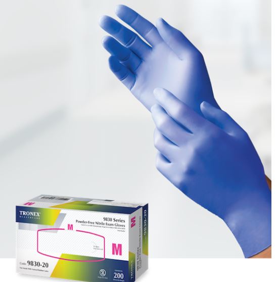 Tronex Chemo-Rated PF Textured Nitrile Exam Gloves - Chemo-Rated Powder-Free Textured Nitrile Exam Gloves, Size L - 9830-30