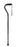 Cardinal Health J-Hook Adjustable Walking Cane - Black Aluminum J-Hook Cane with 30"-39" Pushbutton Height Adjustment, 250 lb. Capacity - CNE0012