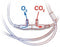 Salter Labs Divided CO2 Sampling / O2 Delivery Cannula - CANNULA, PEDIATRIC, DIVIDED, W/7' O2LINE&7' - 4703-7-7-25