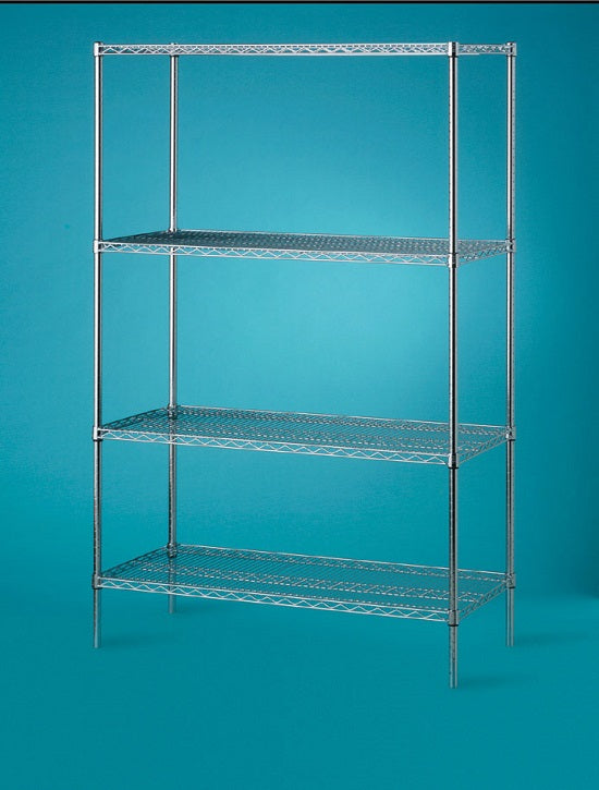 Tarrison Products Ltd Chrome Wire Shelving Units - Chrome Wire Shelving Unit, 4 Shelf, 18" x 72" x 86" - MDRT18728C