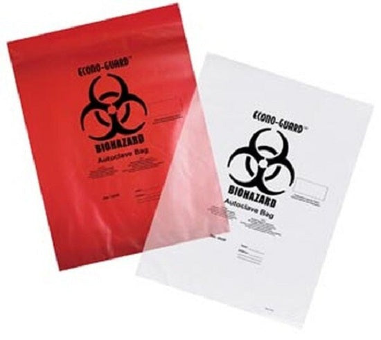 Acti Econo-Guard Clear Autoclave Bags - Autoclavable Biohazard Bag, Polypropylene, 24 W x 30 H - ACC24X30