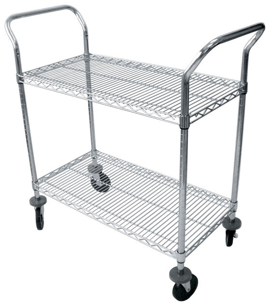 Tarrison Products Ltd Chrome Utility Carts - Chrome Utility Cart, 18" x 30", 3-Shelf - UC18303C-3"/4(DB)