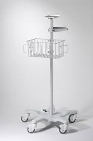 Zoll Medical Corporation Accessories for Zoll Defibrillators - R-Series Rolling Stand with Mount, Handle and Accessory Basket - 8000-0977-01