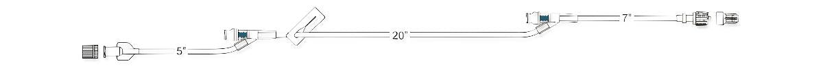 Codan Extension Sets - 18" Codan Extension Set, Female Luer Lock, FlowStop, 5.6 mL - BC696