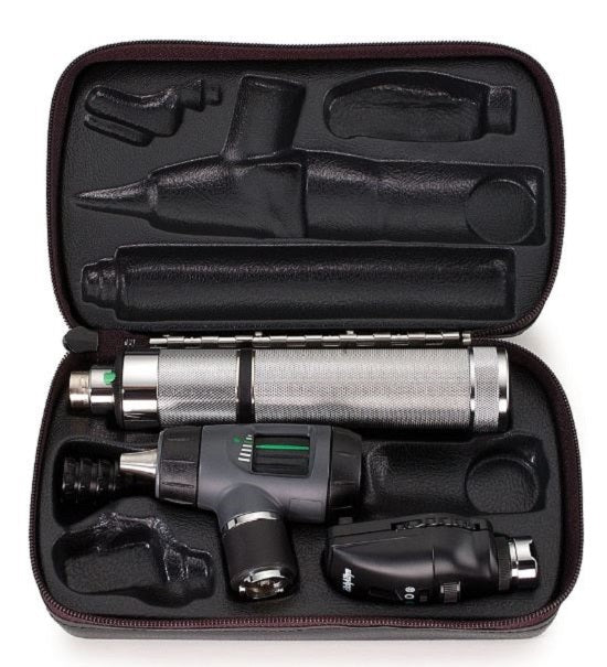 Welch Allyn Ophthalmoscope Sets: Halogen HPX Diagnostic Set with Coaxial Ophthalmoscope and MacroView Otoscope with Throat Illuminator - Halogen HPX Diagnostic Set with Coaxial Ophthalmoscope and MacroView Otoscope with Throat Illuminator - 97200