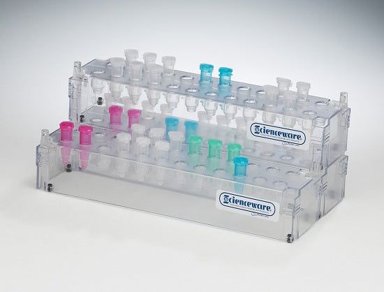 Bel-Art Products Connectable Microcentrifuge Tube Racks - Bel-Art Connecting Microcentrifuge Tube Rack for 1.5 to 2.0 mL Tubes, 24 Places - 18908-0015