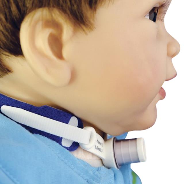 Neotech EZCare Softouch Trach Tube Holders - Tracheostomy Neck Tie, 10", 10" to 11", Blue - N9110BL