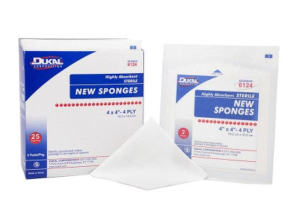 Dukal Corporation New Sponges - Nonwoven New Gauze Sponge, Nonsterile, 4-Ply, 3" x 3" - 6113