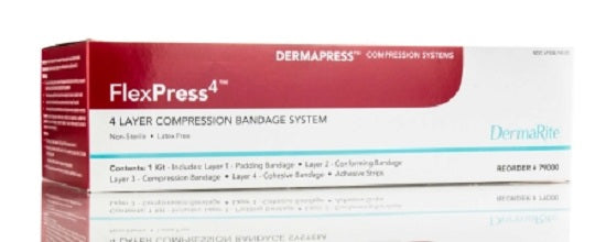 Dermarite Industries Compression Bandage System - FlexPres4 Compression Bandages System, 4-Layers - 79000