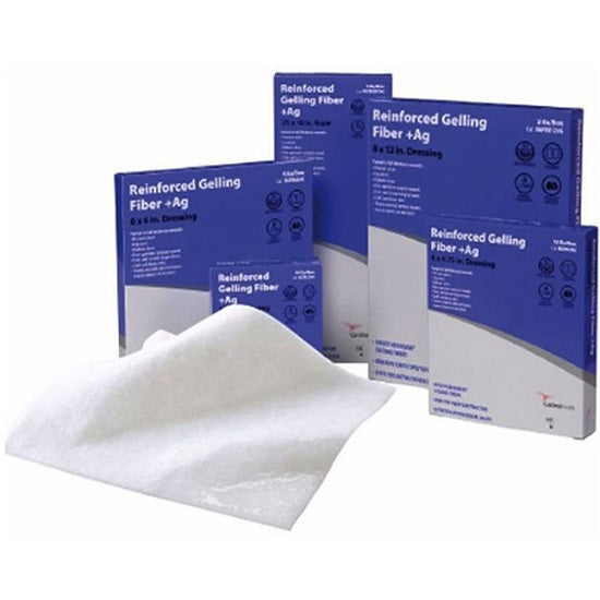 Cardinal Health Reinforced Gelling Fiber +Ag Dressings - DRESSING, REINFORCED, GELLING, FIBER, 8X12" - RGFB812AG