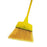 Waxie Sanitary Wood Handle Plastic Angled Upright Brooms - Angled Upright Broom, Plastic Head, Wood Handle - 2051291