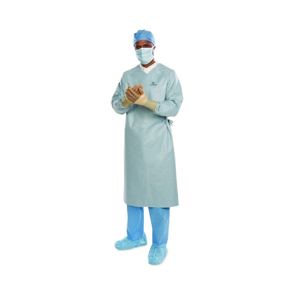 Halyard Aero Chrome Non-Sterile Breathable Surgical Gowns - Aero Chrome Breathable Performance Surgical Gown, Handi Bin, Size XL - 44665NS