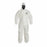 DuPont Tychem 4000 Coveralls with Elastic Cuffs - Tychem 4000 Zipper Front Coverall with Hood, Elastic Wrist and Ankle, Storm Flap, White, Size XL, Bulk Packed - SL127BWHXL001200