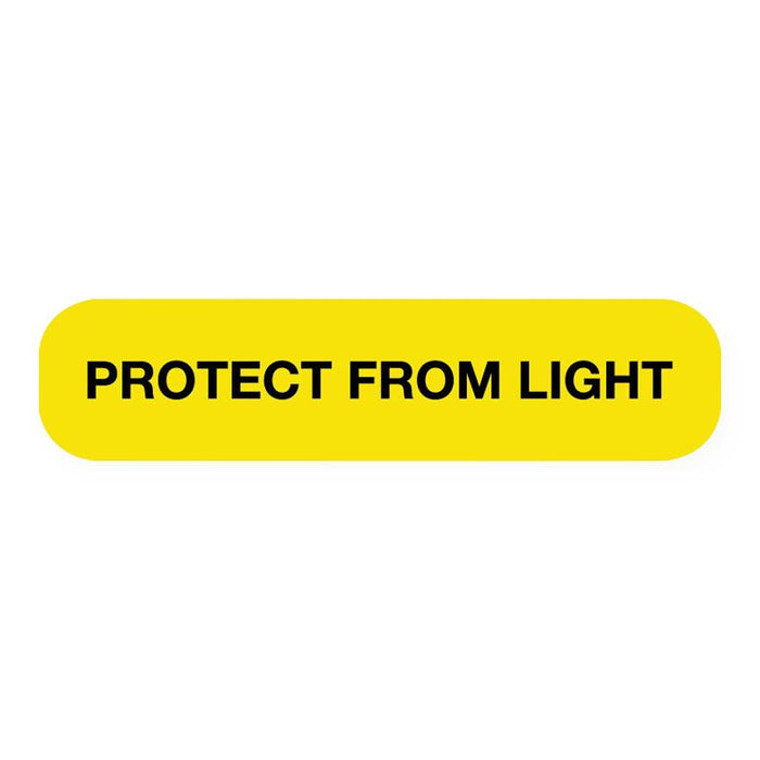 United Ad Label Medication Instruction Labels - PROTECT FROM LIGHT Labels, Yellow, 1-5/8" x 3/8", 1000/Roll - ULRXA1263