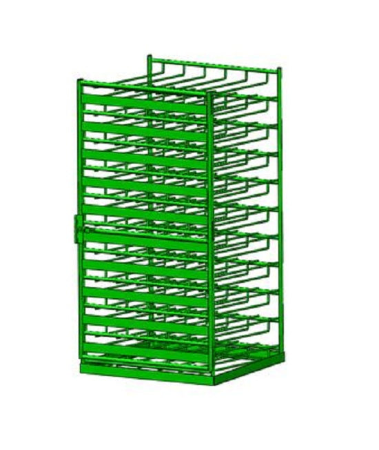 Falls Welding and Fabricating Oxygen Cylinder Pallet Racks - Cylinder Rack for 50 D / E Oxygen Cylinders - 6540