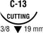 Medtronic USA Premium Reverse Cutting Absorbable Suture - Plain Gut Absorbable Suture, Reverse Cutting, 3/8 Circle, C-13, 19mm, 18" L, Size 4-0 - SG-752