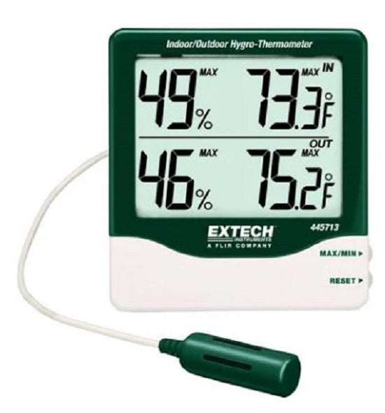 Flir Commercial Big Digit Indoor / Outdoor Hygro-Thermometer - Indoor / Outdoor Digital Hygrometer, 14° to 140° - 445713