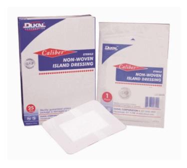 Dukal Caliber Nonwoven Island Dressings - DRESSING, NON-WOVEN, ISLAND, STERILE, 4"X5" - 4071