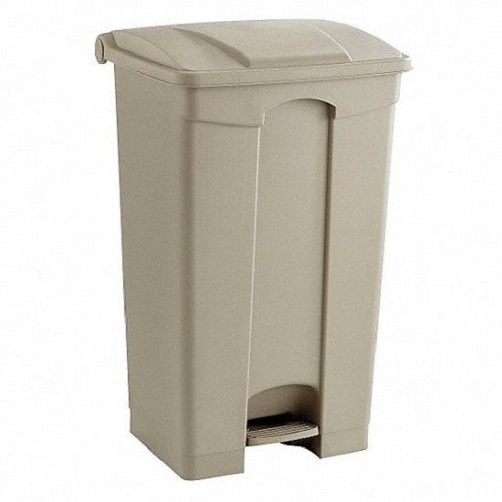 Safco Products Canmeleon Indoor / Outdoor Trash Cans - TRASH CAN, RECTANGULAR, 23 GAL, TAN - 19YA52